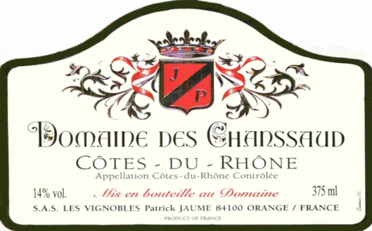 Domaine des Chanssaud Cotes du Rhone 2010 Front Label