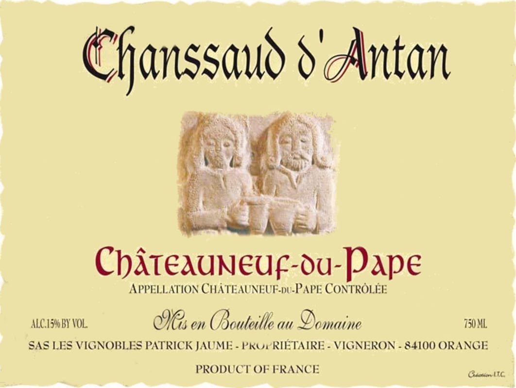 Domaine des Chanssaud Chateauneuf-du-Pape Chanssaud d'Antan 2013 Front Label