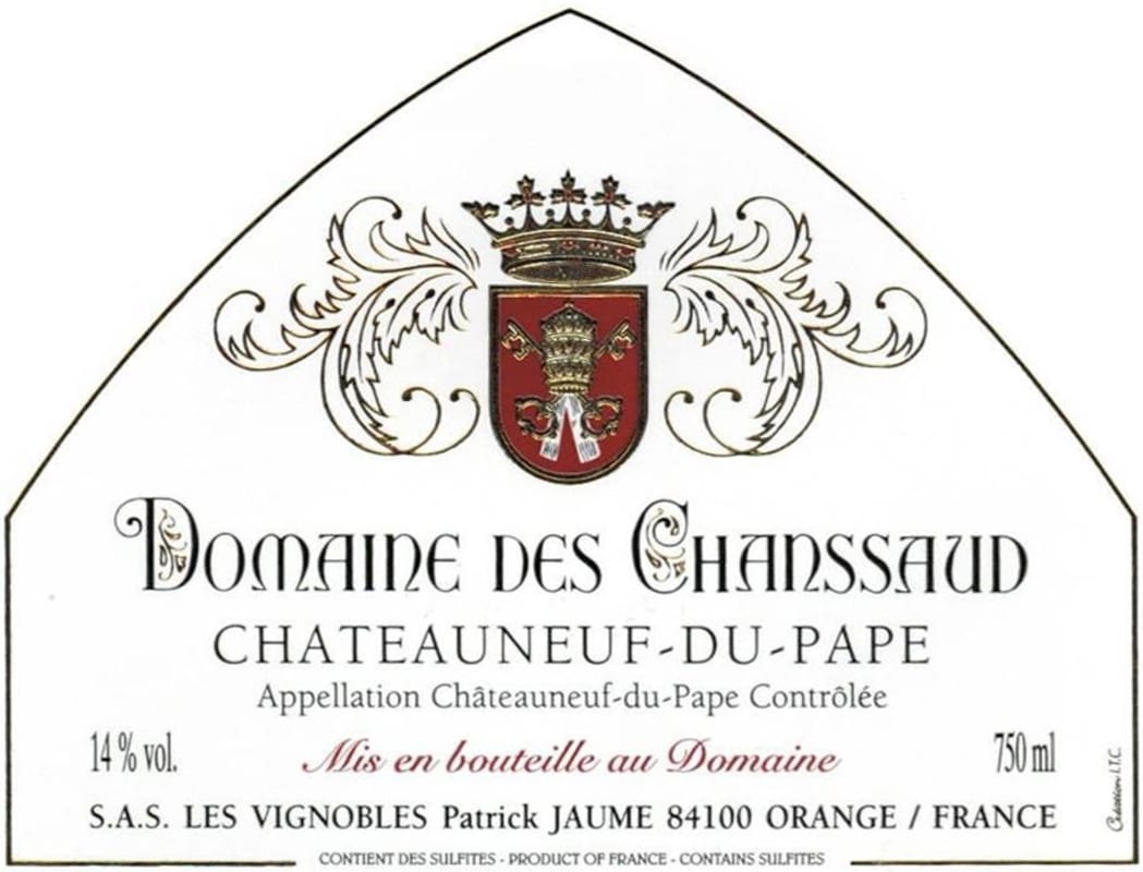 Domaine des Chanssaud Chateauneuf-du-Pape Blanc 2013 Front Label