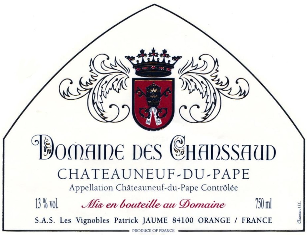 Domaine des Chanssaud Chateauneuf-du-Pape Blanc 2005 Front Label