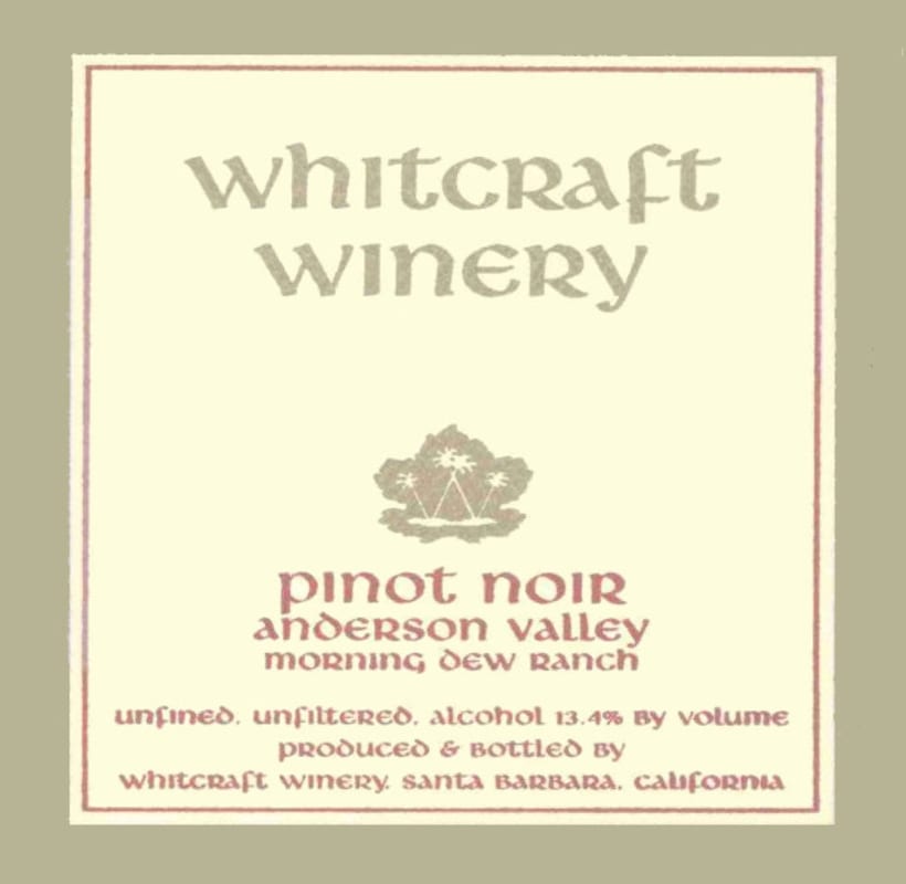 Whitcraft Morning Dew Ranch Pinot Noir 2005 Front Label