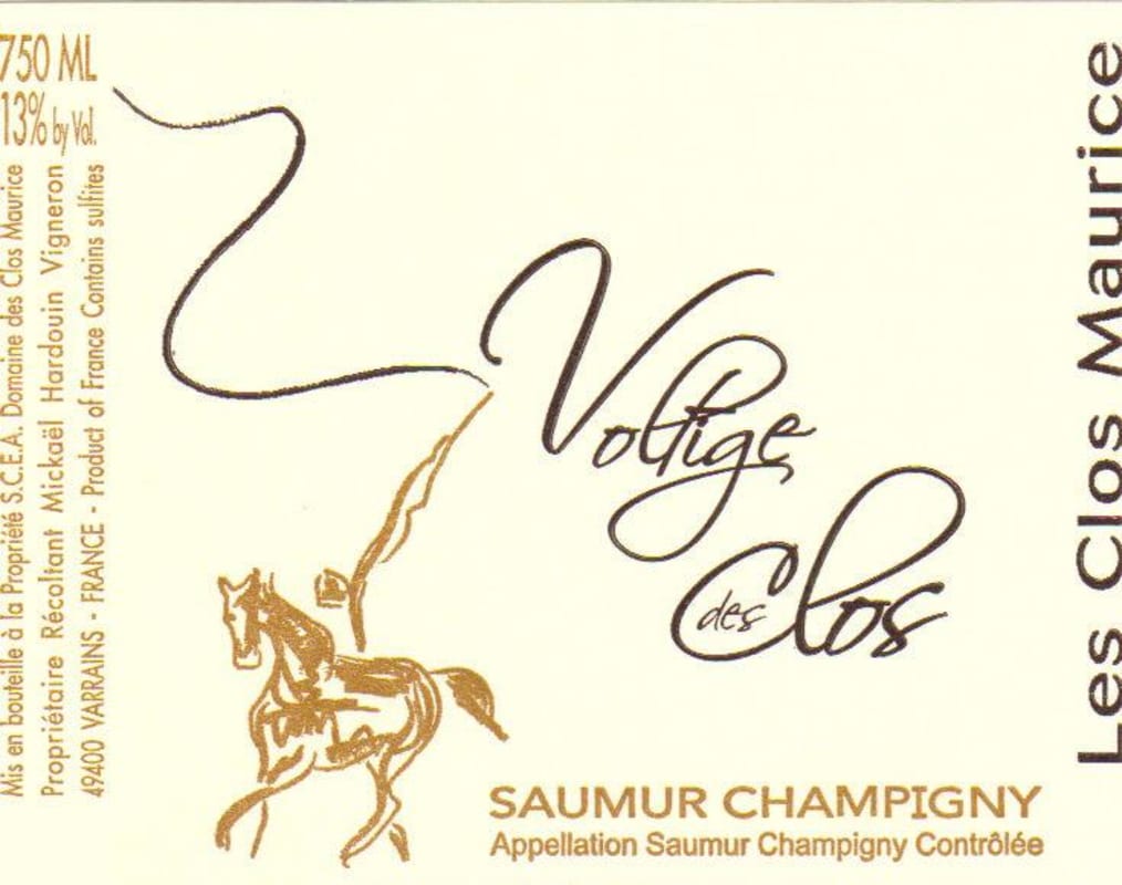Domaine des Clos Maurice Saumur Champigny Voltige des Clos 2015 Front Label