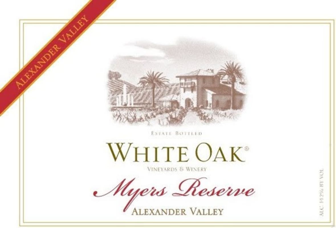White Oak Myers Reserve Red Blend 2007 Front Label