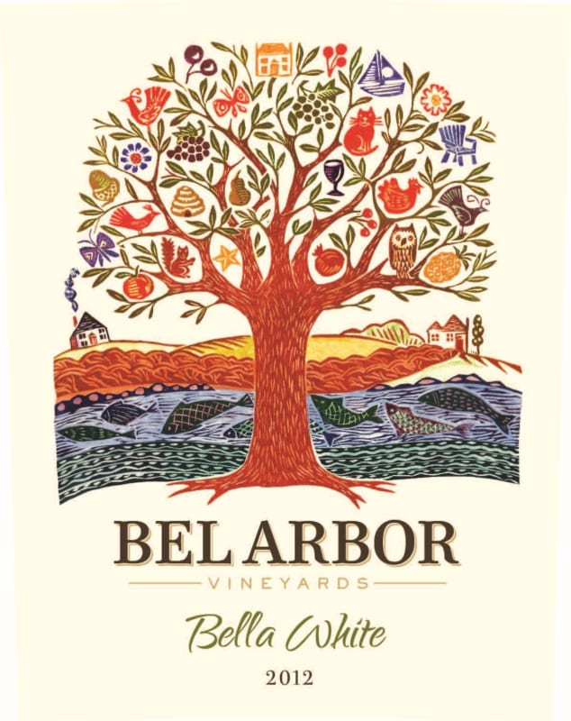 Bel Arbor Bella White 2012 Front Label