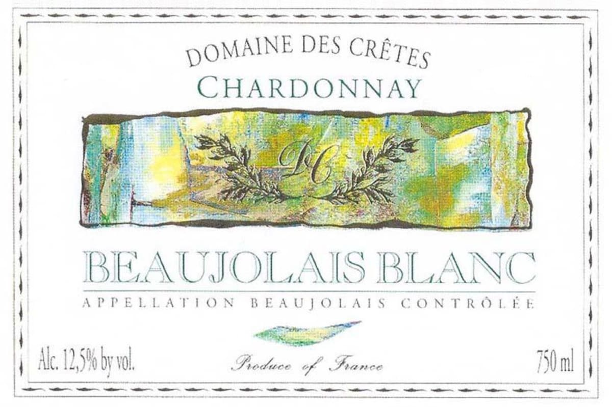 Domaine des Cretes Beaujolais Blanc 2015 Front Label