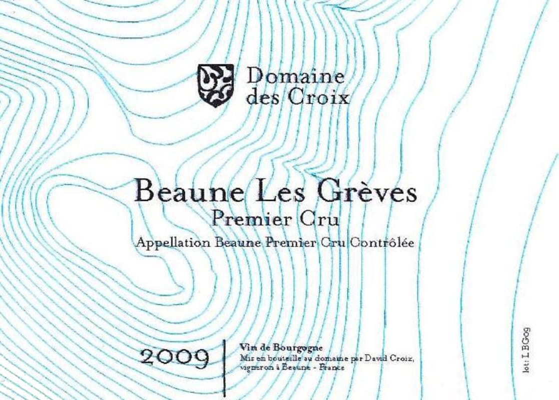 Domaine des Croix Beaune Les Greves Premier Cru 2009 Front Label