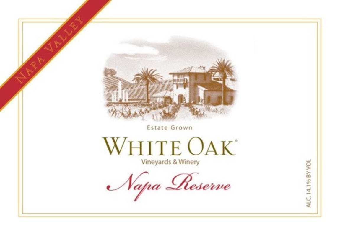 White Oak Napa Reserve 2008 Front Label