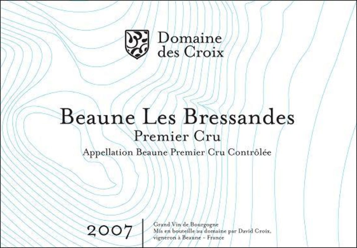 Domaine des Croix Beaune Les Bressandes Premier Cru 2007 Front Label