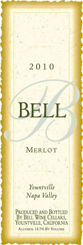 Bell Wine Cellars Merlot 2010 Front Label