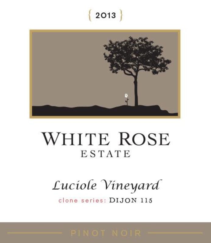 White Rose Luciole Vineyard Clone Series Dijon 115 Pinot Noir 2013 Front Label