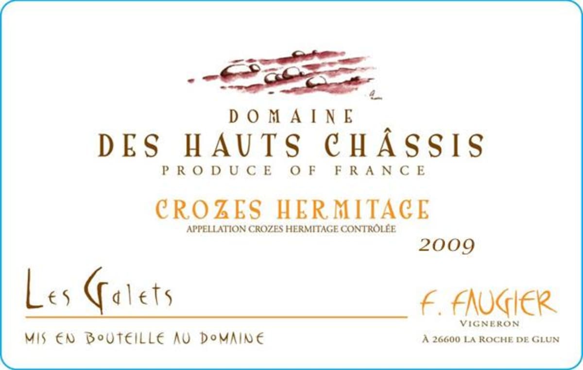 Domaine des Hauts Chassis Crozes-Hermitage Les Galets 2009 Front Label