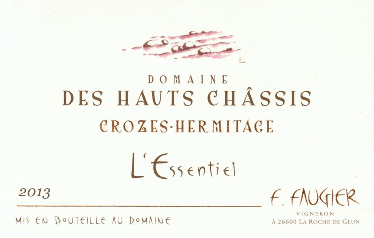 Domaine des Hauts Chassis Crozes-Hermitage l'Essentiel Blanc 2013 Front Label