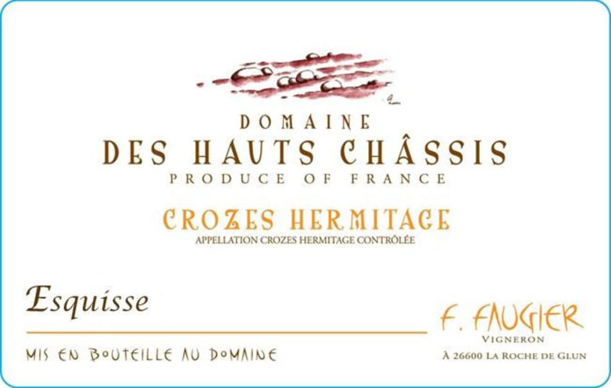 Domaine des Hauts Chassis Crozes-Hermitage Esquisse 2012 Front Label