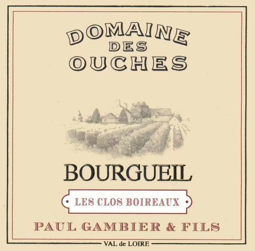Domaine des Ouches Bourgueil Les Clos Boireaux 2012 Front Label