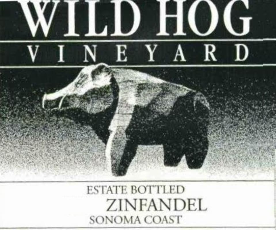 Wild Hog Sonoma Coast Zinfandel 2012 Front Label