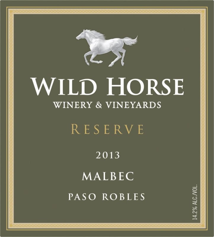 Wild Horse Reserve Malbec 2013 Front Label