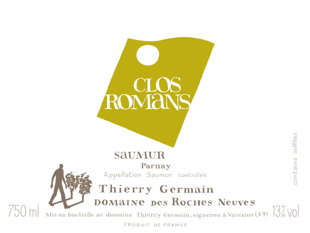 Thierry Germain Saumur Clos Romans Blanc 2013 Front Label