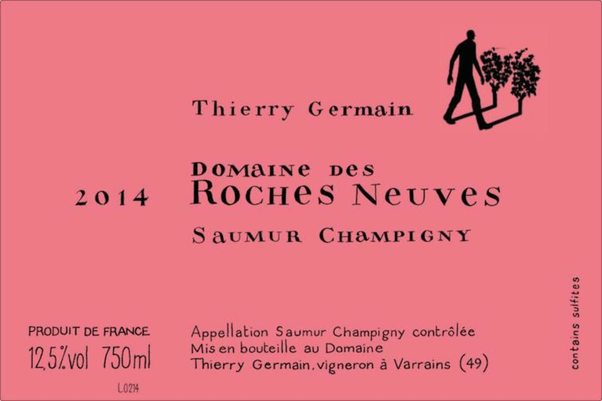 Thierry Germain Saumur Champigny 2014 Front Label
