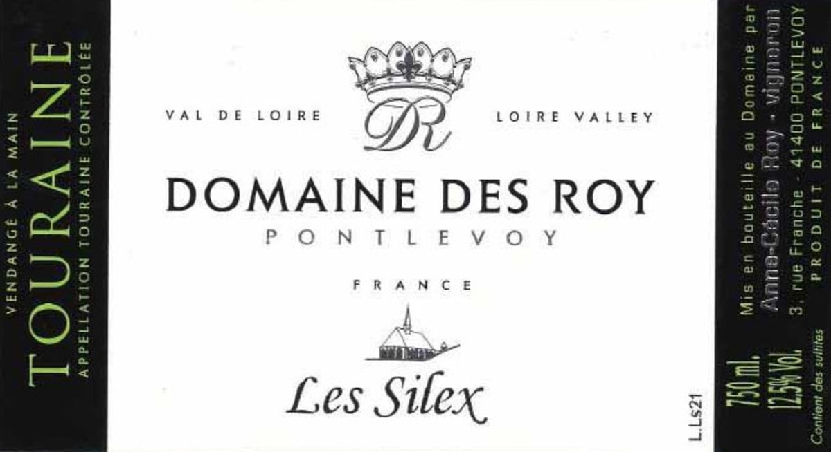 Domaine des Roy Touraine Les Silex 2014 Front Label