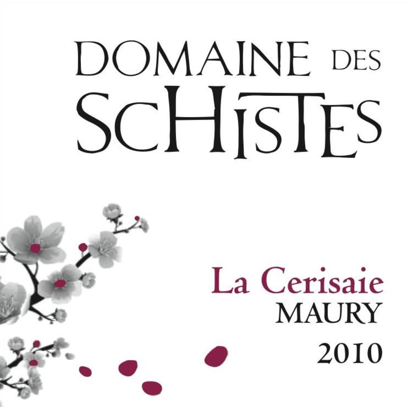 Domaine des Schistes Maury La Ceriseraie 2010 Front Label