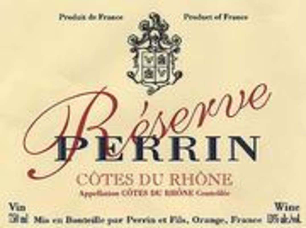 Famille Perrin Reserve Cotes du Rhone Rouge 2001 Front Label