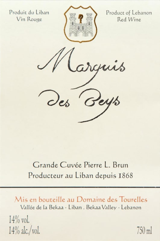 Domaine des Tourelles Marquis des Beys 2009 Front Label