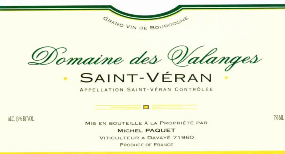 Domaine des Valanges Saint-Veran 2006 Front Label
