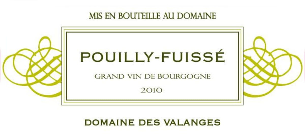 Domaine des Valanges Pouilly-Fuisse 2010 Front Label