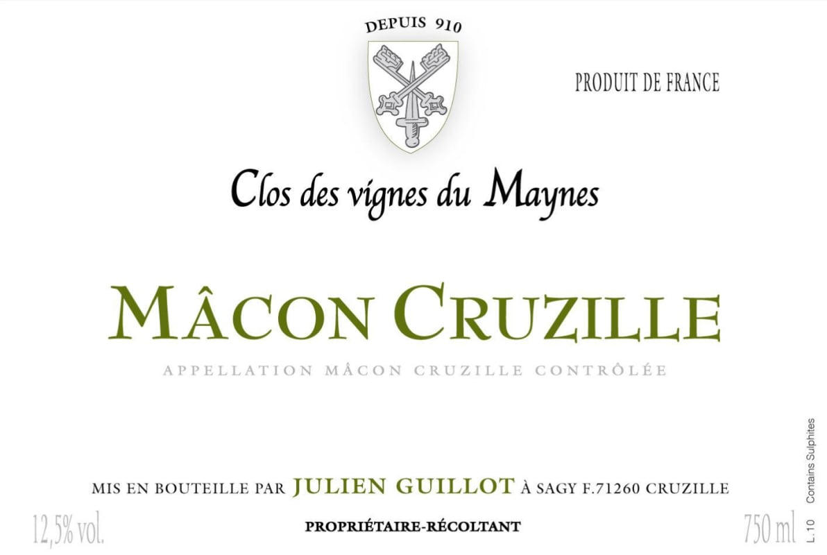 Domaine des Vignes du Maynes Macon Cruzille 2014 Front Label