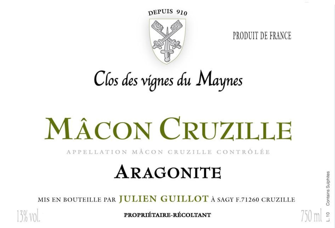 Domaine des Vignes du Maynes Macon Cruzille Aragonite 2011 Front Label