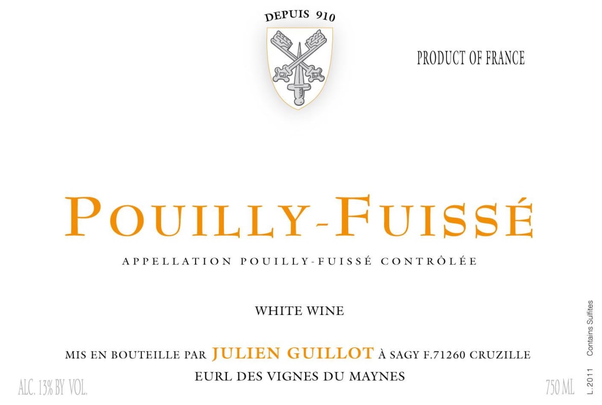 Domaine des Vignes du Maynes Pouilly-Fuisse 2012 Front Label