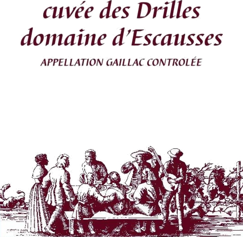 Domaine d'Escausses Cuvee des Drilles Rouge 2013 Front Label