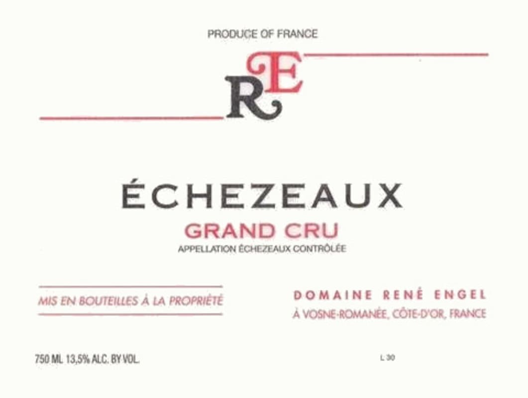 Domaine d'Eugenie Echezeaux Grand Cru 2003 Front Label