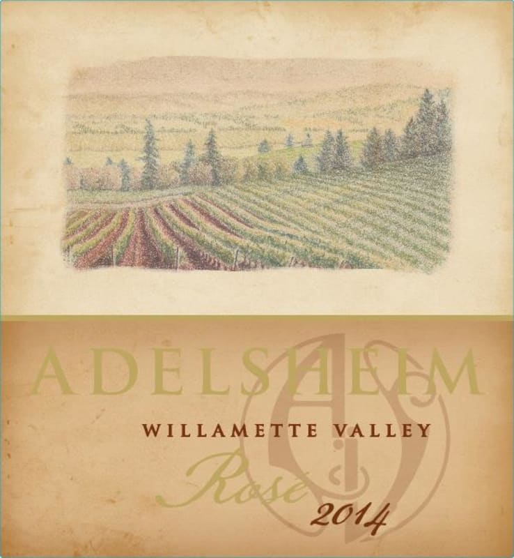 Adelsheim Rose 2014 Front Label