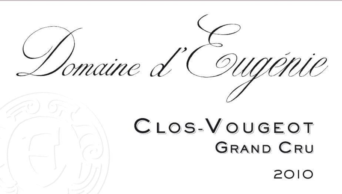 Domaine d'Eugenie Clos-Vougeot Grand Cru 2010 Front Label