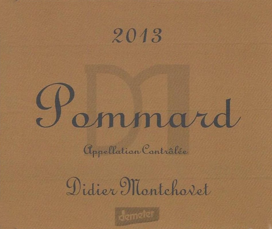 Domaine Didier Montchovet Pommard 2013 Front Label