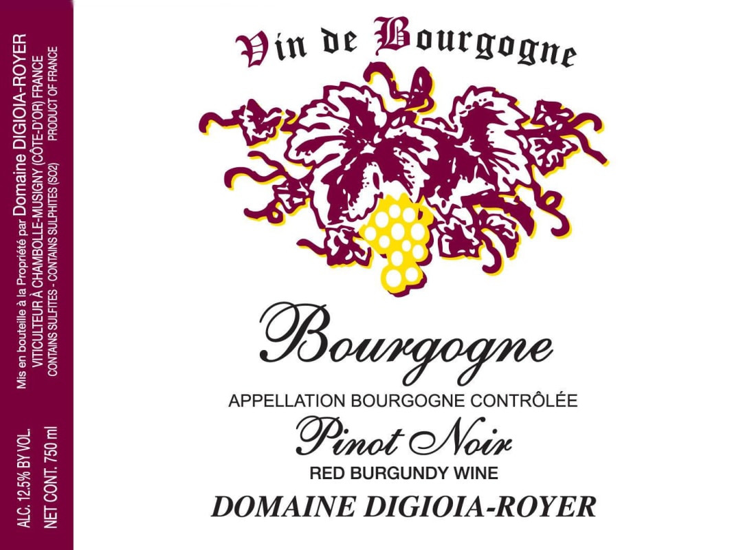 Domaine Digioia-Royer Bourgogne Pinot Noir 2011 Front Label