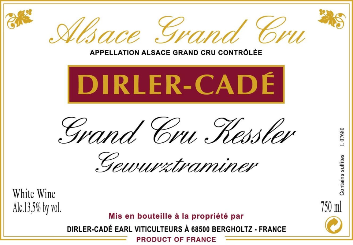 Domaine Dirler-Cade Kessler Gewurztraminer 2009 Front Label
