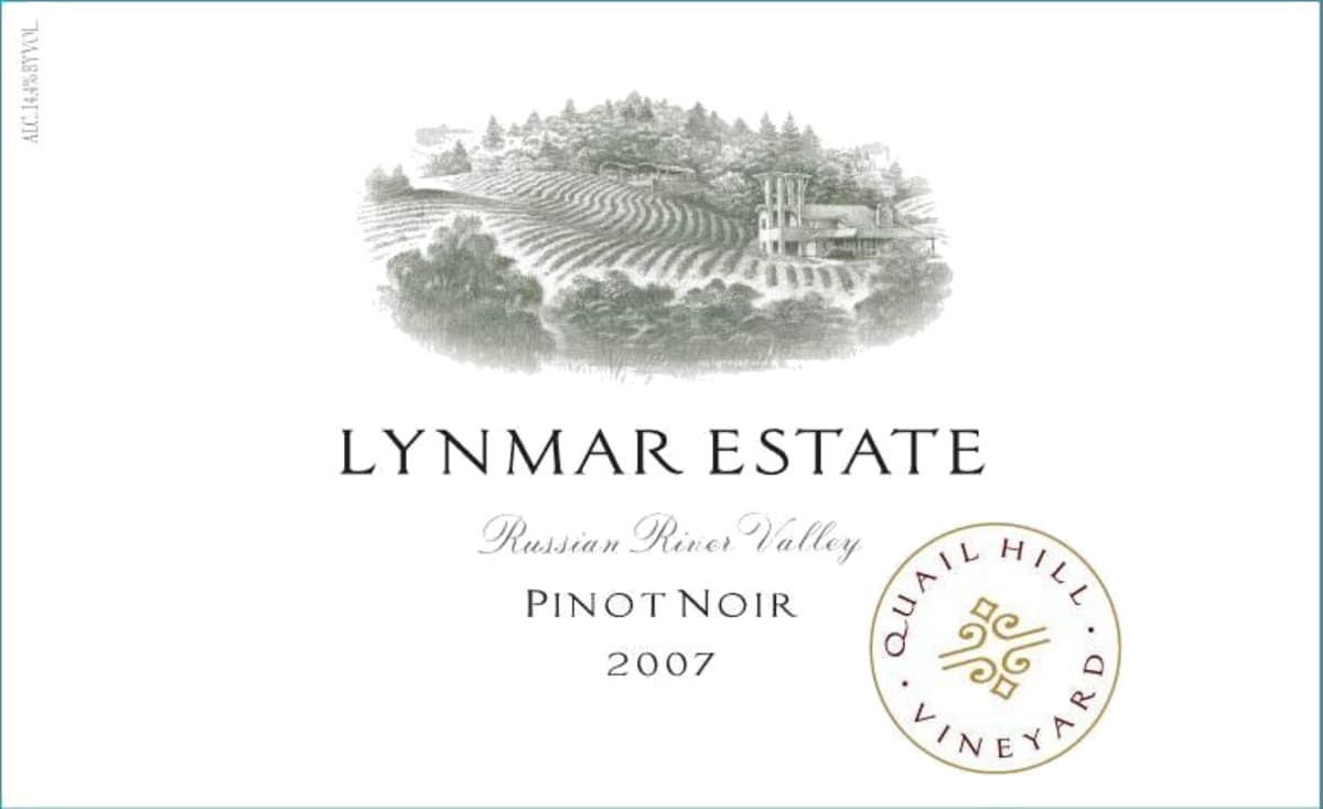 Lynmar Winery Quail Hill Vineyard Pinot Noir 2007 Front Label