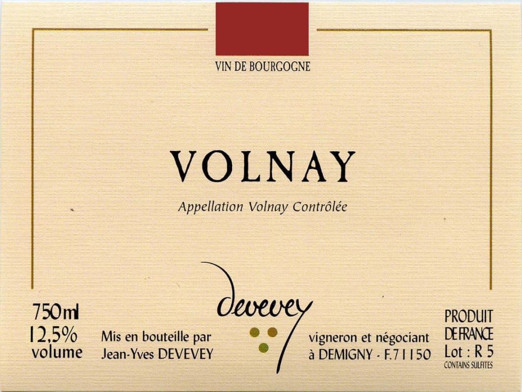 Domaine Du Bois Guillaume Volnay 2014 Front Label