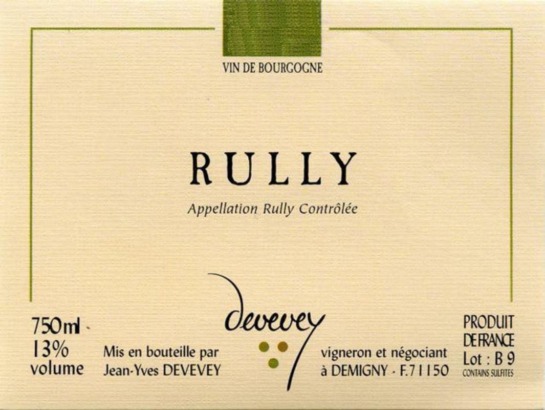 Domaine Du Bois Guillaume Rully 2009 Front Label