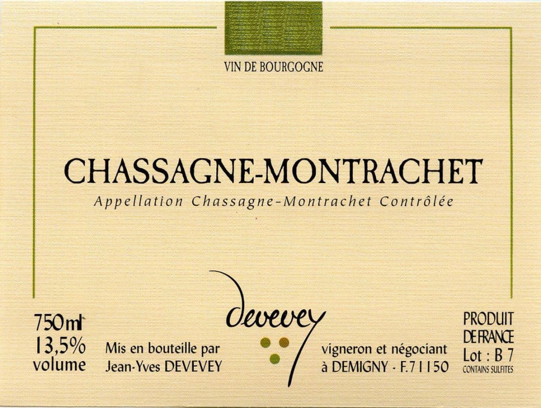 Domaine Du Bois Guillaume Chassagne-Montrachet 2007 Front Label