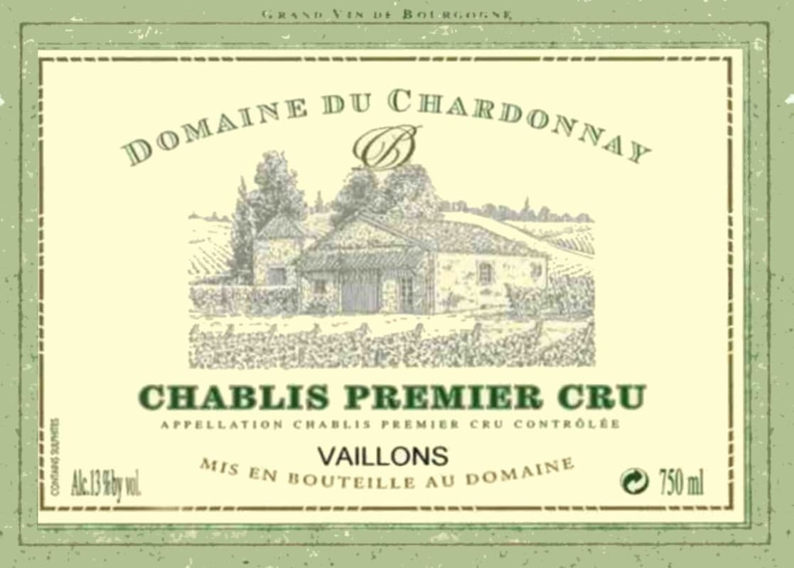 Domaine Du Chardonnay Chablis Vaillons Premier Cru 2013 Front Label