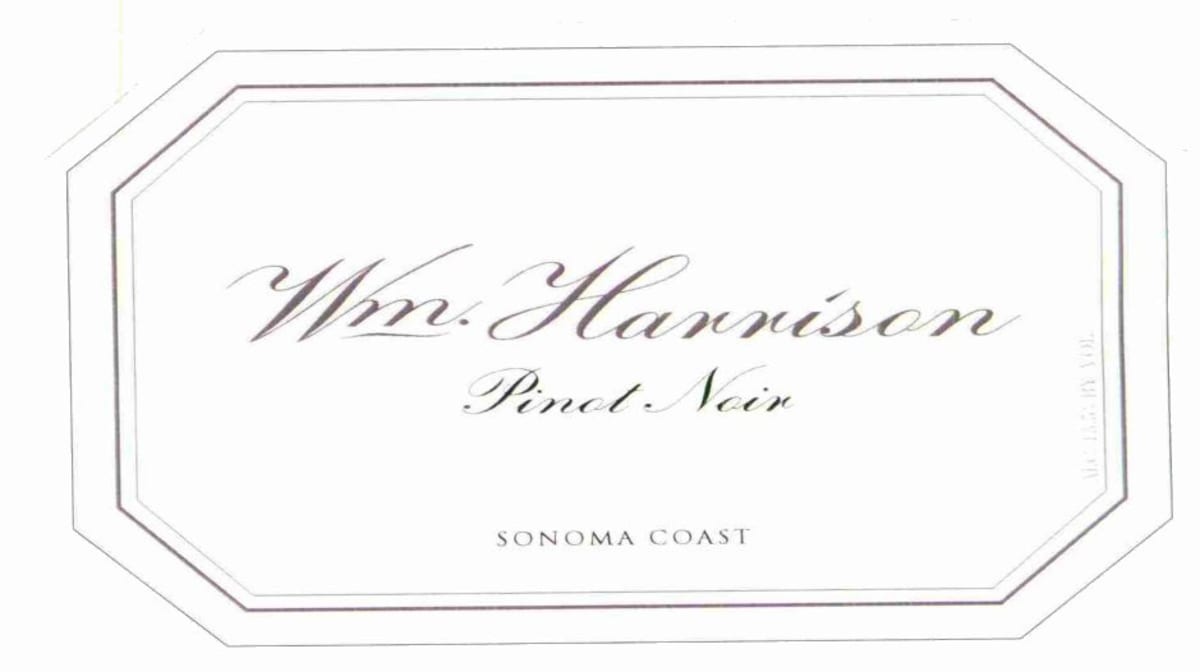 William Harrison Sonoma Coast Pinot Noir 2008 Front Label