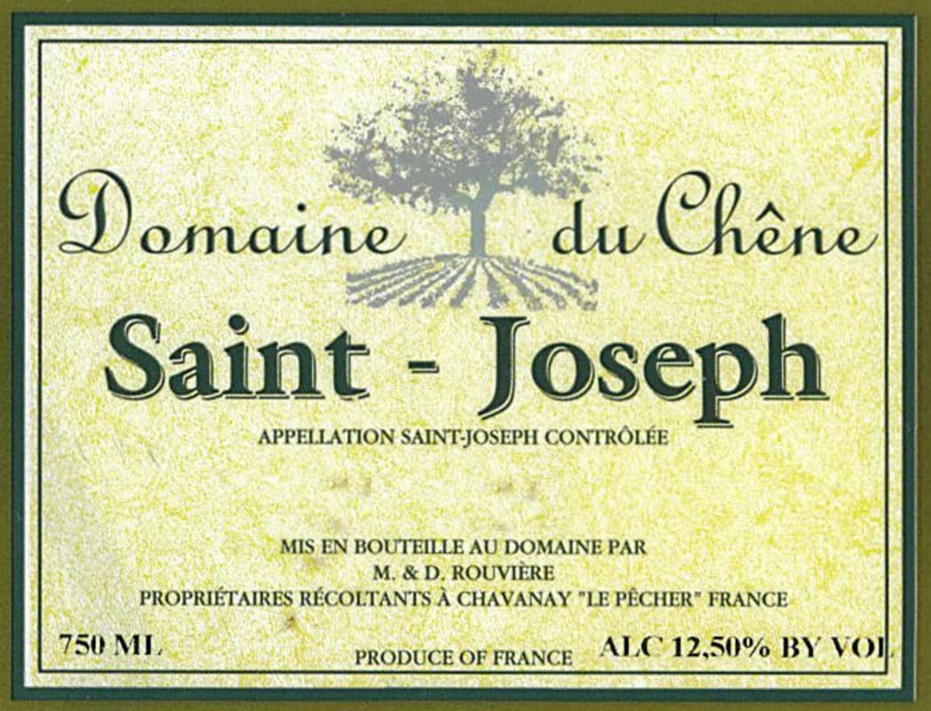 Domaine du Chene - Famille Rouviere Saint-Joseph Blanc 2011 Front Label