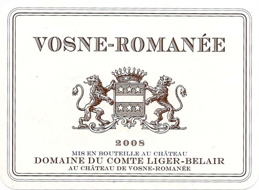 Domaine du Comte Liger-Belair Vosne-Romanee 2008 Front Label