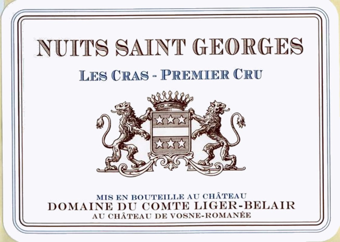 Domaine du Comte Liger-Belair Nuits Saint Georges Les Cras Premier Cru 2009 Front Label