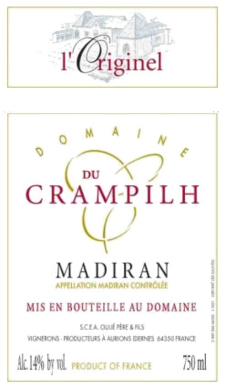 Domaine du Crampilh Madiran L'Originel 2008 Front Label