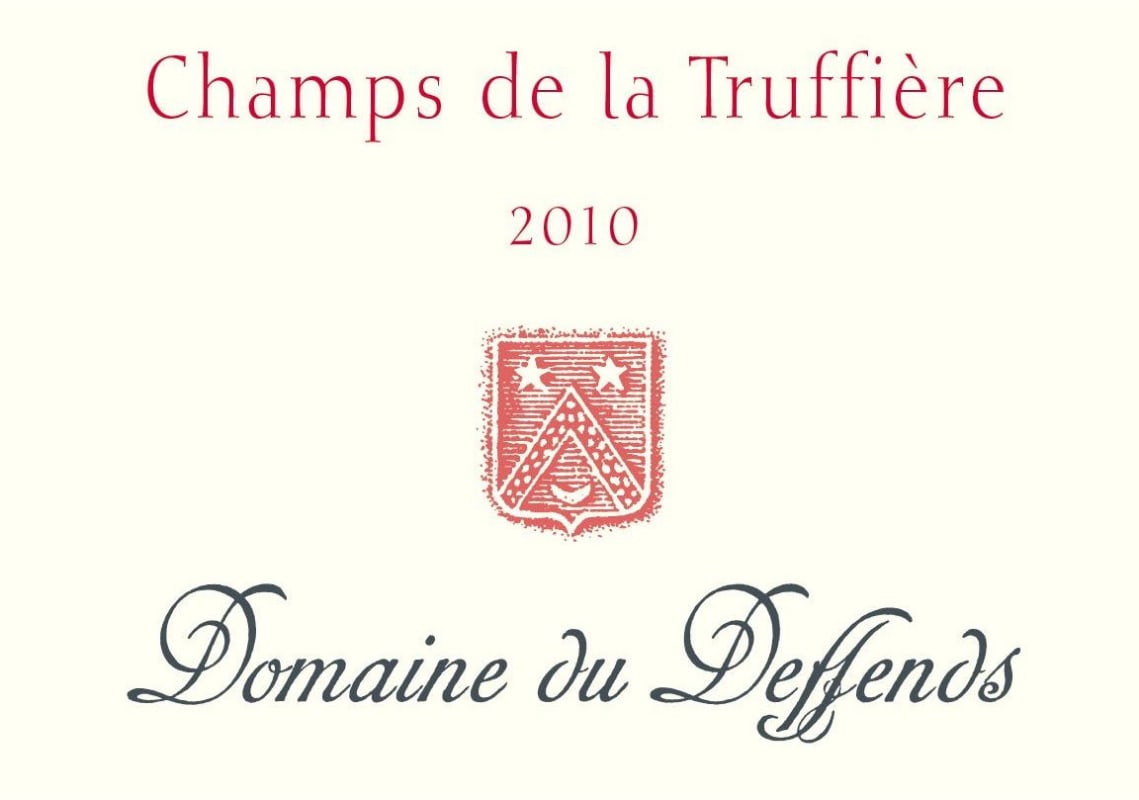 Domaine du Deffends Coteaux Varois Champs de la Truffiere 2010 Front Label