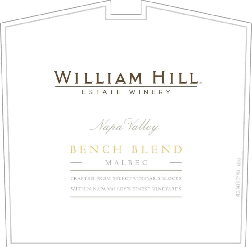 William Hill Bench Blend Malbec 2012 Front Label